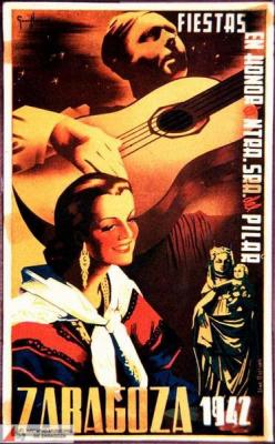Fiesta patronales en honor de Nuestra Señora del Pilar 1942 Zaragoza